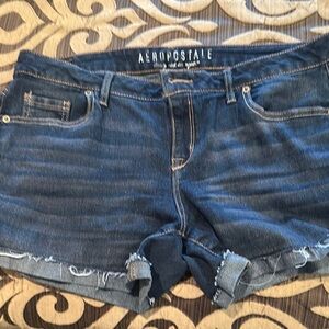 Aeropostale Blue Jean Shorts Distressed Cut-Off Style